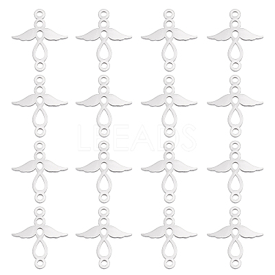 201 Stainless Steel 2-Loop Link Pendants STAS-UN0034-64-1
