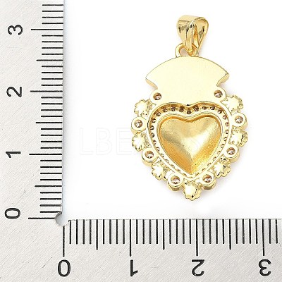 Brass Micro Pave Cubic Zirconia Pendants KK-I379-03G-C-1