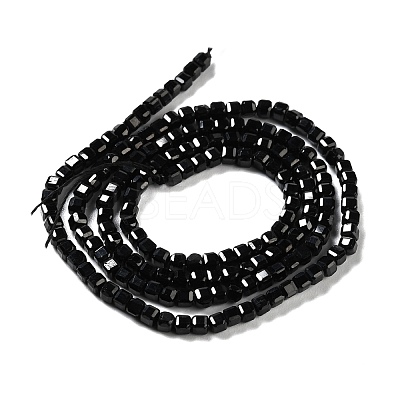 Natural Black Spinel Beads Strands G-D467-A04-02-1