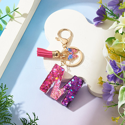 Alloy Resin Butterfly Keychains KEYC-TADJ0002-02G-M-1
