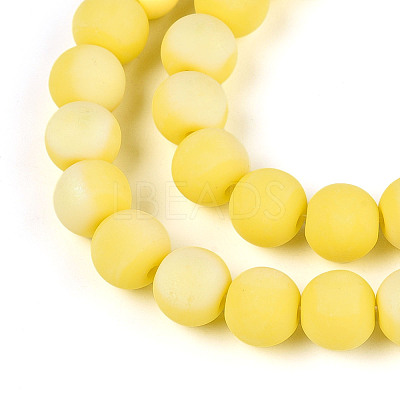 Frosted Opaque Glass Beads Strands LS-GLAA-T032-P8mm-MBB16-1