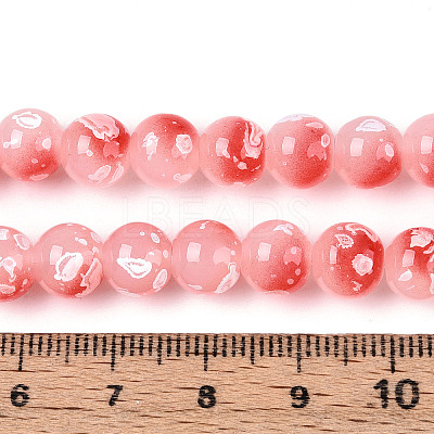 Baking Paint Glass Beads X1-DGLA-N015-8mm-03-1