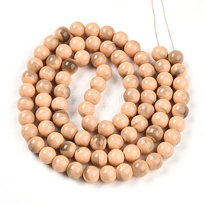Baking Paint Glass Beads Strands DGLA-N013-10mm-07-1