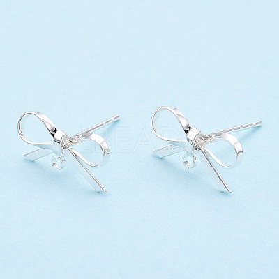 Brass Stud Earring Findings X-KK-S350-013S-1