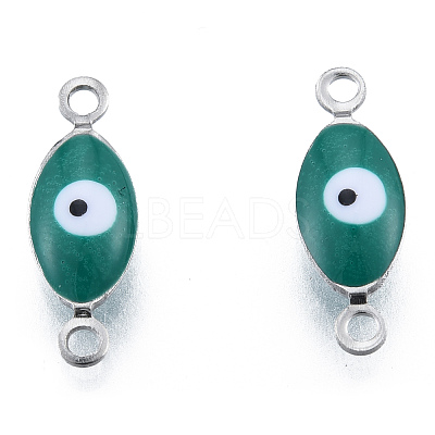 304 Stainless Steel Enamel Connector Charms STAS-N092-179C-1