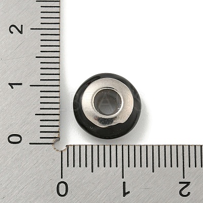 304 Stainless Steel Enamel European Beads STAS-U005-01D-P-1