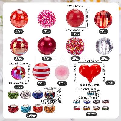 24Pcs 12 Styles Opaque Acrylic Beads MACR-BM0001-03B-1
