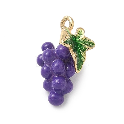 Fruit Theme Alloy Enamel Pendants PALLOY-P314-01B-G-1
