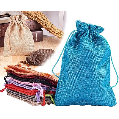 Burlap Packing Pouches Drawstring Bags ABAG-PH0002-13-1