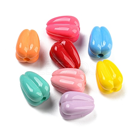 Baking Paint Acrylic Beads OACR-Q189-01-1