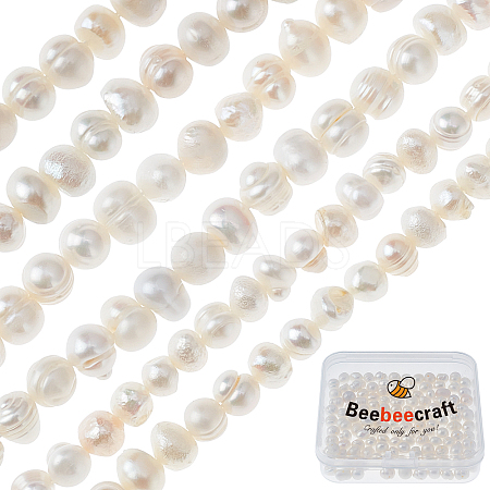 2 Strands Grade B Natural Cultured Freshwater Pearl Beads Strands PEAR-BBC0001-06-1