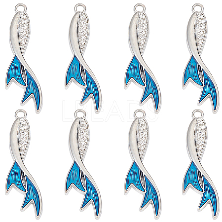 10Pcs Alloy Rhinestone Pendants FIND-SC0007-77-1
