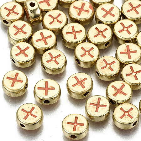 Alloy Enamel Beads ENAM-S122-032-RS-1