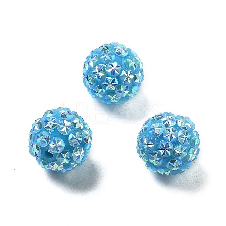 Acrylic Rhinestone Ball Beads OACR-A035-01F-1