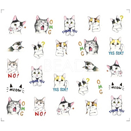 Kitten Theme Nail Art Water Transfer Stickers Decals MRMJ-Q080-A1532-1