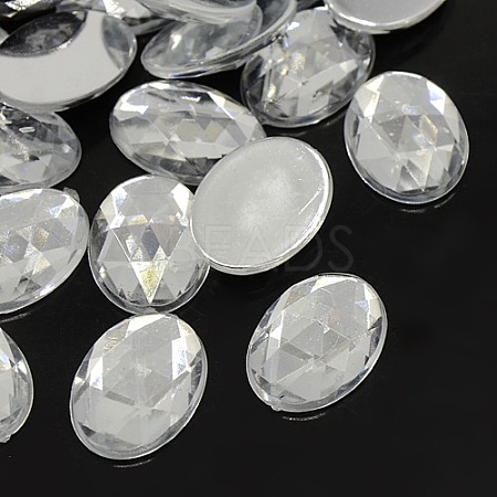 Imitation Taiwan Acrylic Rhinestone Cabochons GACR-A008-18x25mm-01-1