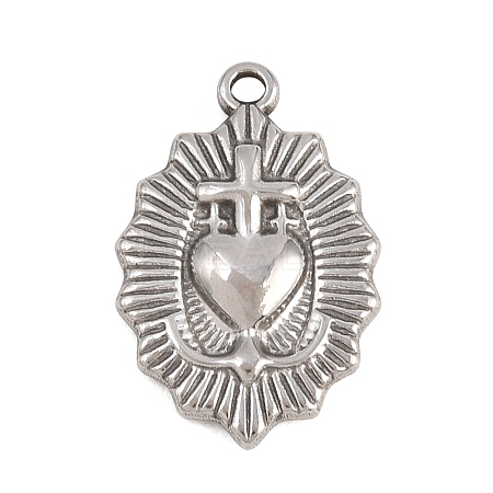 304 Stainless Steel Pendants STAS-D264-06B-P-1