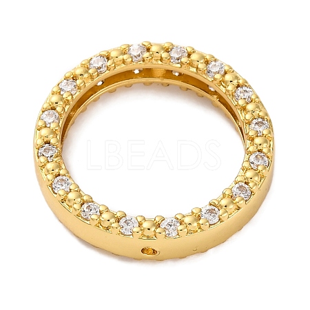 Rack Plating Brass with Cubic Zirconia Bead Frame KK-S406-09A-G-1