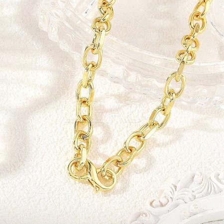 6MM Brass Cable Chain Necklaces with S Clasps NJEW-JN06442-1