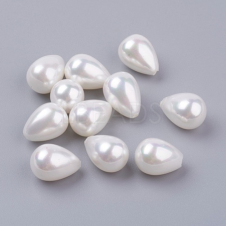 Shell Pearl Half Drilled Beads X-BSHE-G017-11x8mm-17-1