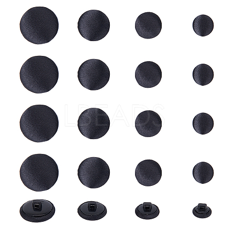 DICOSMETIC 40Pcs 4 Styles 1-Hole Plastic Buttons BUTT-DC0001-04-1