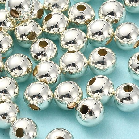 Eco-Friendly Brass Smooth Round Beads X-KK-D322-G-5mm-S-RS-1