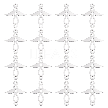 201 Stainless Steel 2-Loop Link Pendants STAS-UN0034-64-1