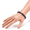 Natural Lava Rock Beaded Stretch Bracelet BJEW-JB08294-01-3