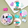 24Pcs 12 Colors Food Grade Eco-Friendly Silicone Focal Beads SIL-CA0001-19-4