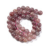 Natural Strawberry Quartz Beads Strands G-J373-16-6mm-5