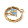 304 Stainless Steel Enamel Pendants STAS-Z153-09G-02-2
