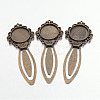 Tibetan Style Bookmark Cabochon Settings X-TIBE-S157-AB-NR-1
