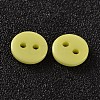 2-Hole Flat Round Resin Sewing Buttons for Costume Design BUTT-E119-28L-15-2