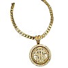 Hip-hop Style Zinc Alloy Crystal Rhinestone Pendant Cuban Link Chain Necklaces FS-WG425B8-01-2