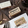 CRASPIRE 2 Sets 2 Style Wooden Stamps DIY-CP0006-65-5