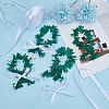 Plastic Leaf Napkin Rings AJEW-WH0528-94-5