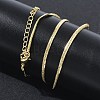 4MM Brass Flat Snake Chain Necklaces for Women KK-CBA4FD4-07G-3