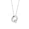 1pc Brass Chain with Alloy Letter Pendants Necklaces NJEW-LP0001-41Q-P-1