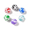 10Pcs Opaque Printed Acrylic Beads OACR-S146-02-2