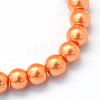 Baking Paint Pearlized Glass Pearl Round Bead Strands X-HY-Q003-10mm-36-2
