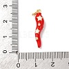 Brass Micro Pave Cubic Zirconia & Enamel Pendants KK-Q098-35G-A-3