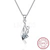 Trendy 925 Sterling Silver Pendant Necklaces NJEW-BB22405-1