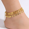 Fashion Brass Multi-layer Coin Tassel Anklets for Women FV4872-1