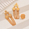 Vintage Alloy Round Tassel Earrings & Ring Sets for Women's Party Wedding LS-KC7338-5