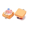 Strawberry Theme Opaque Resin Imitation Food Pendants RE-CBABBAC-01-2