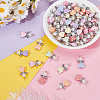 100Pcs Acrylic Alloy Pendants PALLOY-HY00114-4