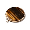 Natural Tiger Eye Pendants G-A213-01G-09-3