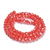 Electroplate Opaque Glass Beads Strands EGLA-A035-P4mm-A03-2