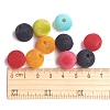 Flocky Mixed Color Solid Chunky Bubblegum Round Acrylic Faceted Ball Beads X-PL099Y-3