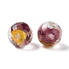 Handmade Gold & Silver Foil Lampwork Beads GLAA-G107-07B-01-3